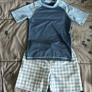 Tommy Bahama rash guard and swim shorts set in size 5 (5T)